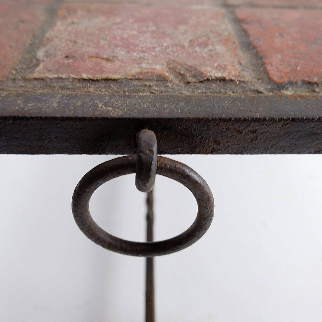 Brutalist Spanish Iron and Tile Coffee Table - circa 1920s