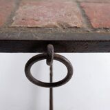 Brutalist Spanish Iron and Tile Coffee Table - circa 1920s
