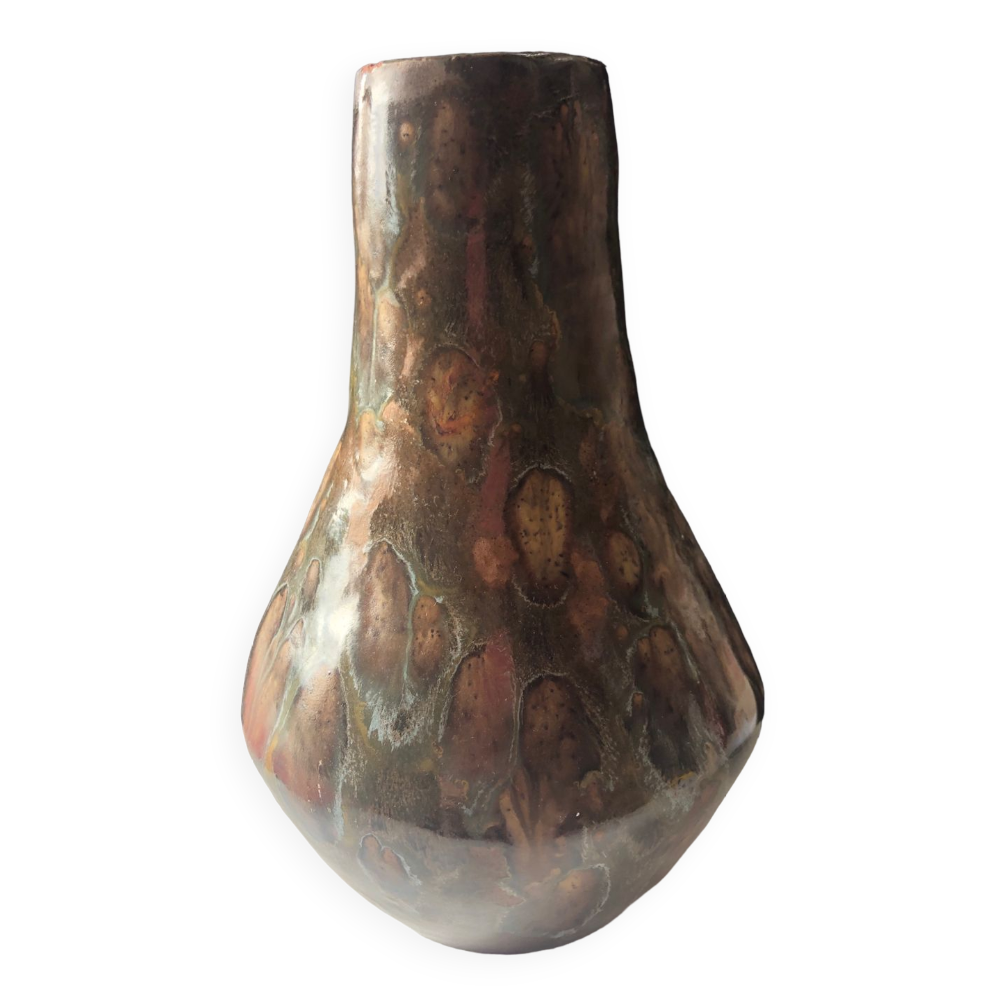 Vintage ceramic lamp base signed Dechamps