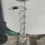 Silver-plated metal candlestick signed Alessandro Albrizzi 1970