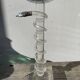 Silver-plated metal candlestick signed Alessandro Albrizzi 1970