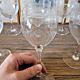 Guilloché crystal water (or wine) glasses, 19th-20th century (set of 6)