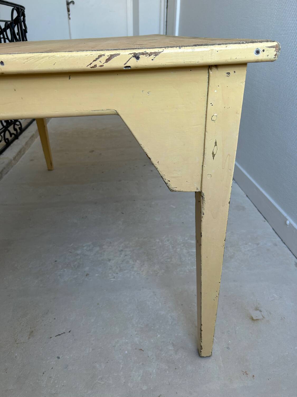 Weathered farm table