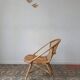 Trio de fauteuils rotin vintage
