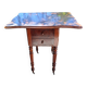 Foldable side table for washing or applying makeup in varnished solid wood 1920