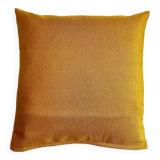 Coussin en piqué de coton jaune 40 cm