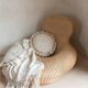 Hand-woven blanket 100% pure white llama wool