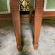 Pair of English armchairs green velvet