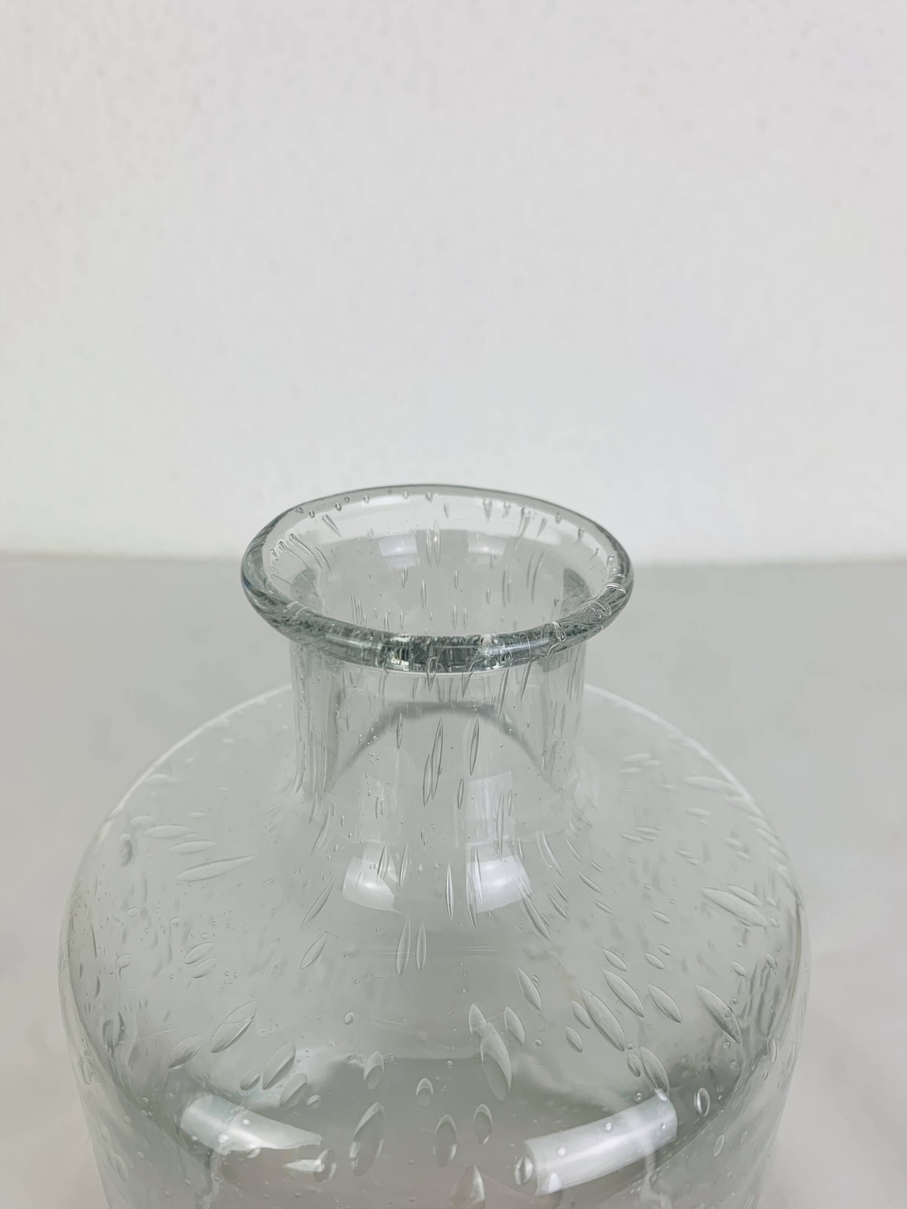 Vintage Biot bubble glass vase