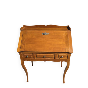 bureau de pente en merisier