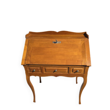 Cherry wood slant-top desk