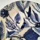 Two flat plates in earthenware with blue floral decoration.