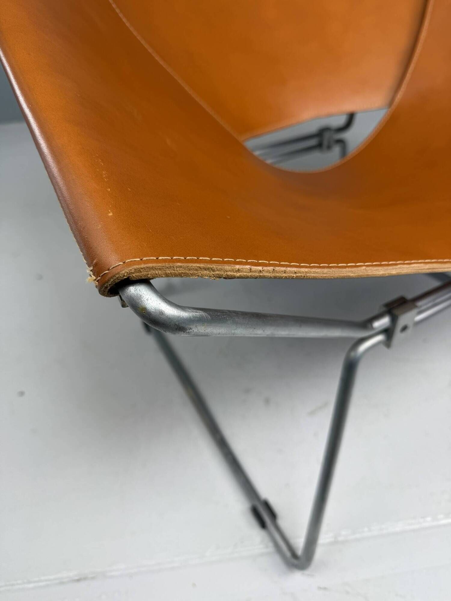 Pierre Paulin AP-14 cognac leather armchair for A. Polak, 1955