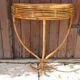 Rattan wall console Italy 1970