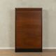 Tambour cabinet from the 1950s, dark stained oak veneer