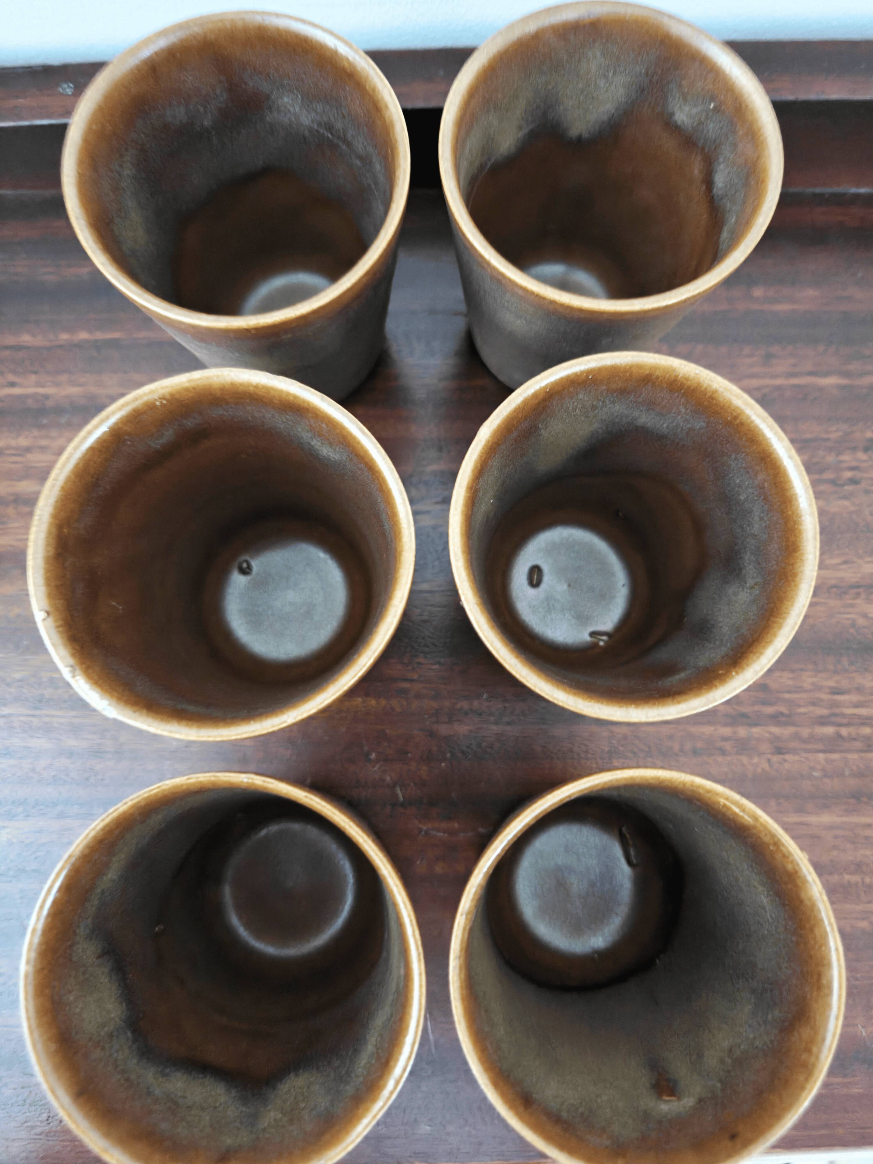 Vintage stoneware jug & cups