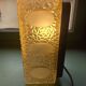 Amber satin glass wall lamp from around 1970.