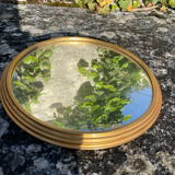 Vintage gold mirror round top