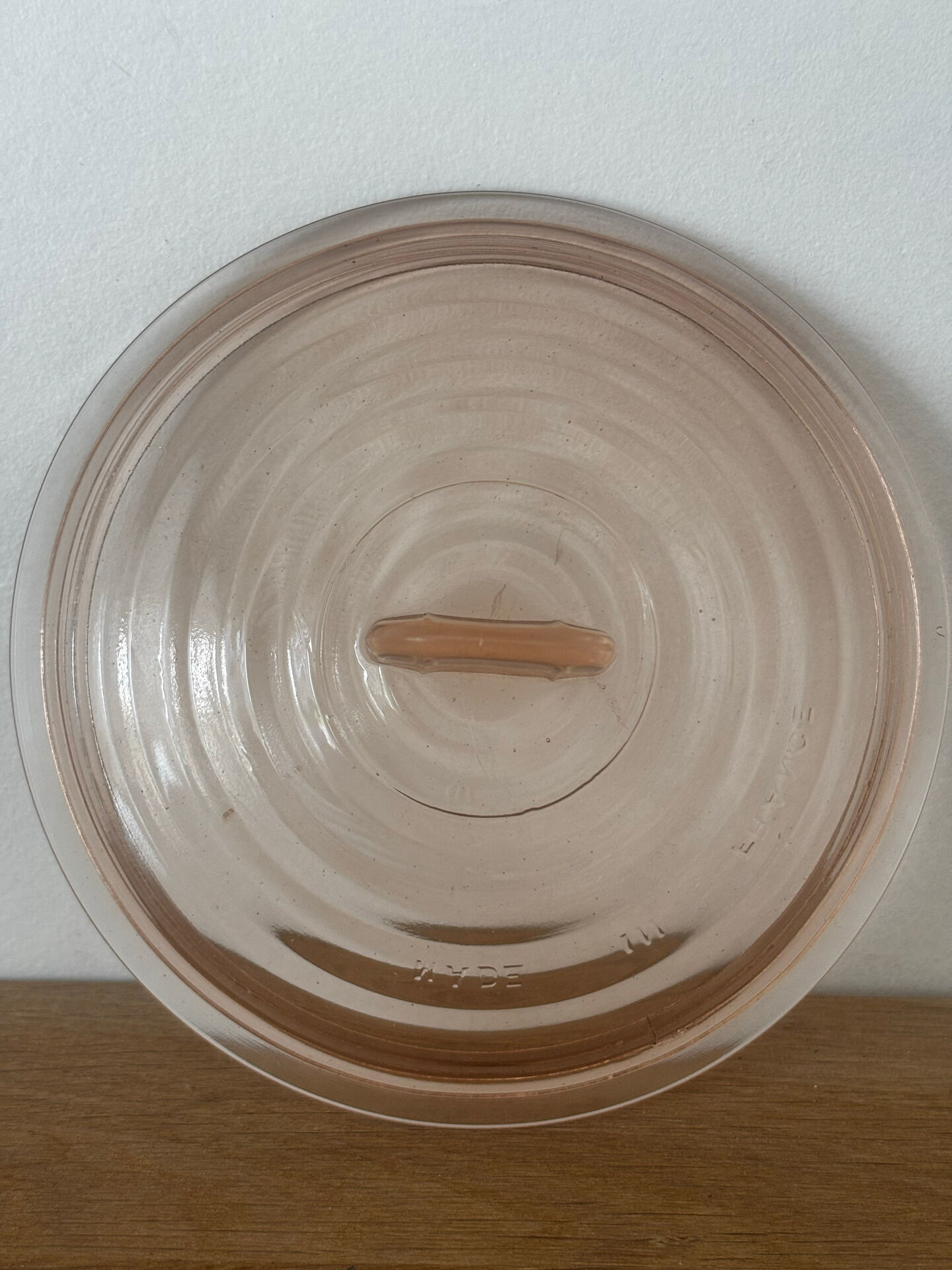 Sucrier en verre rose