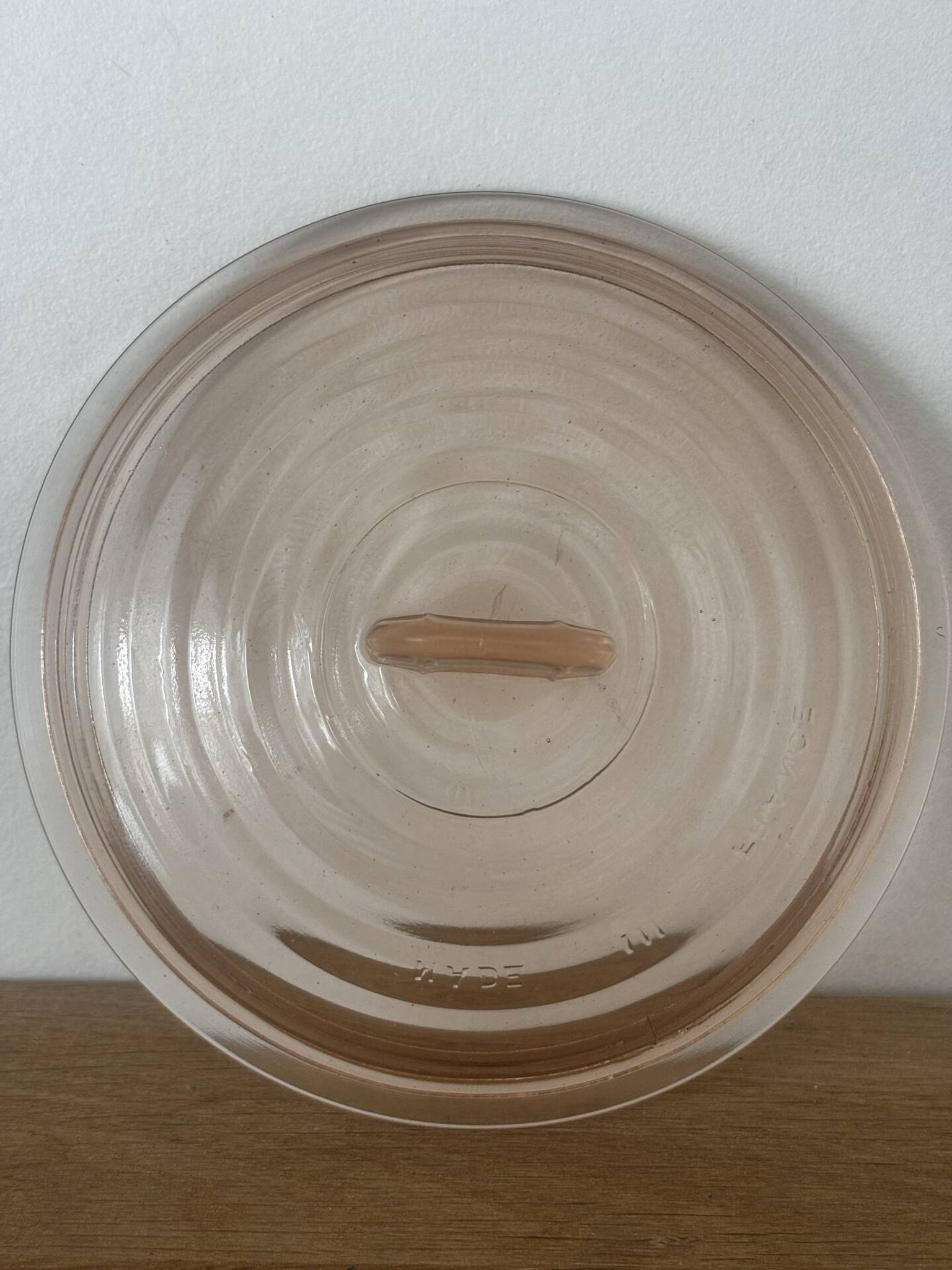 Sucrier en verre rose