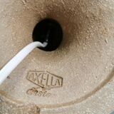 A ceramic wall lamp with a hard-pressed glass shade, Axella Denmark 1970s