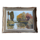 Oil on canvas landscape