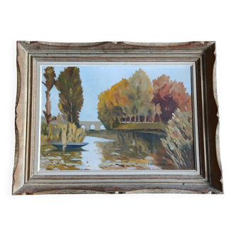 Oil on canvas landscape