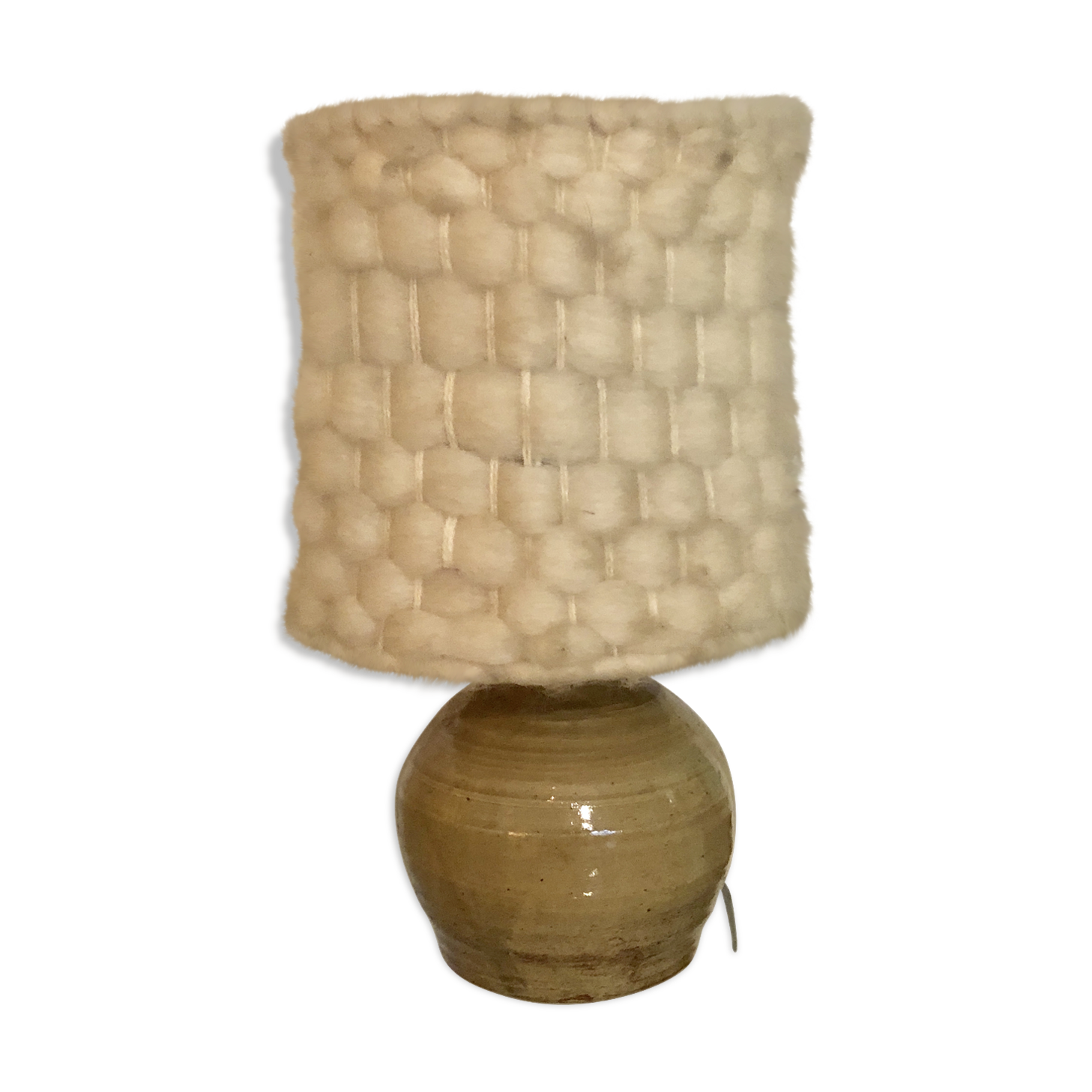 Small lamp in glazed stoneware