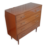 Commode en bois vernis, années 80