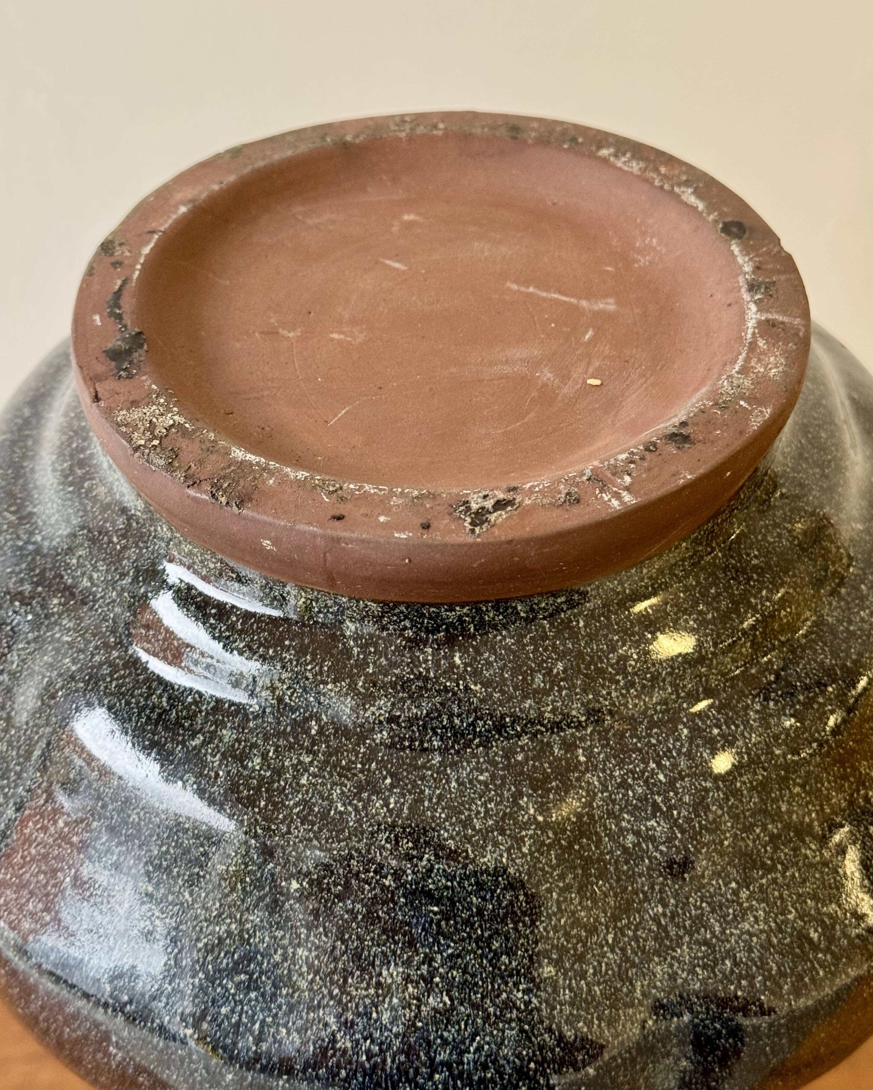 Chinese Studio Pottery Vase with Flambe Glaze