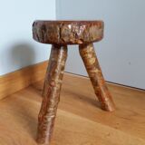 Brutalist tripod cowherd stool