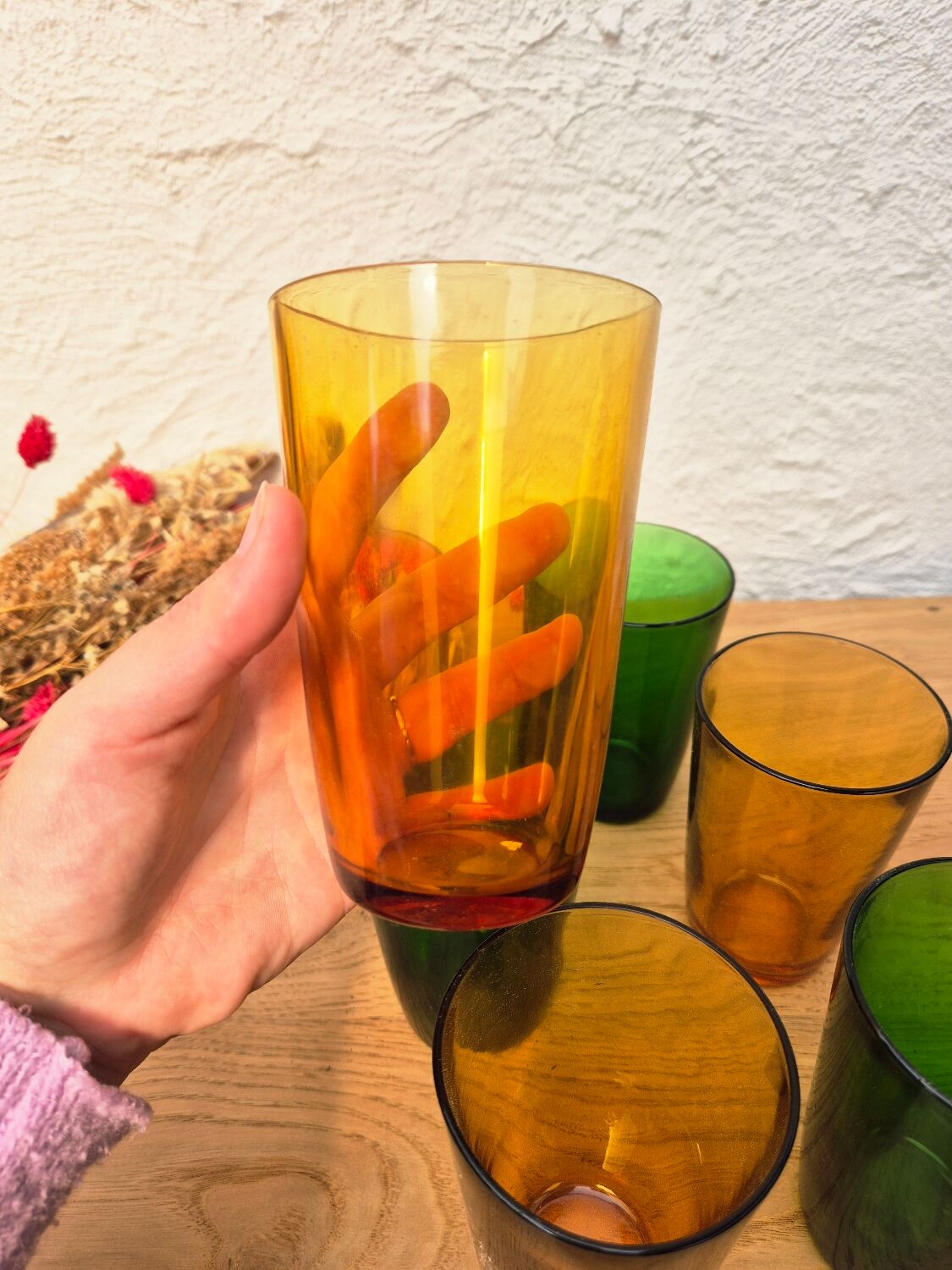 Verres Vereco ambrés