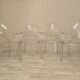 4 fauteuils Philippe Starck model Louis Ghost par Kartell