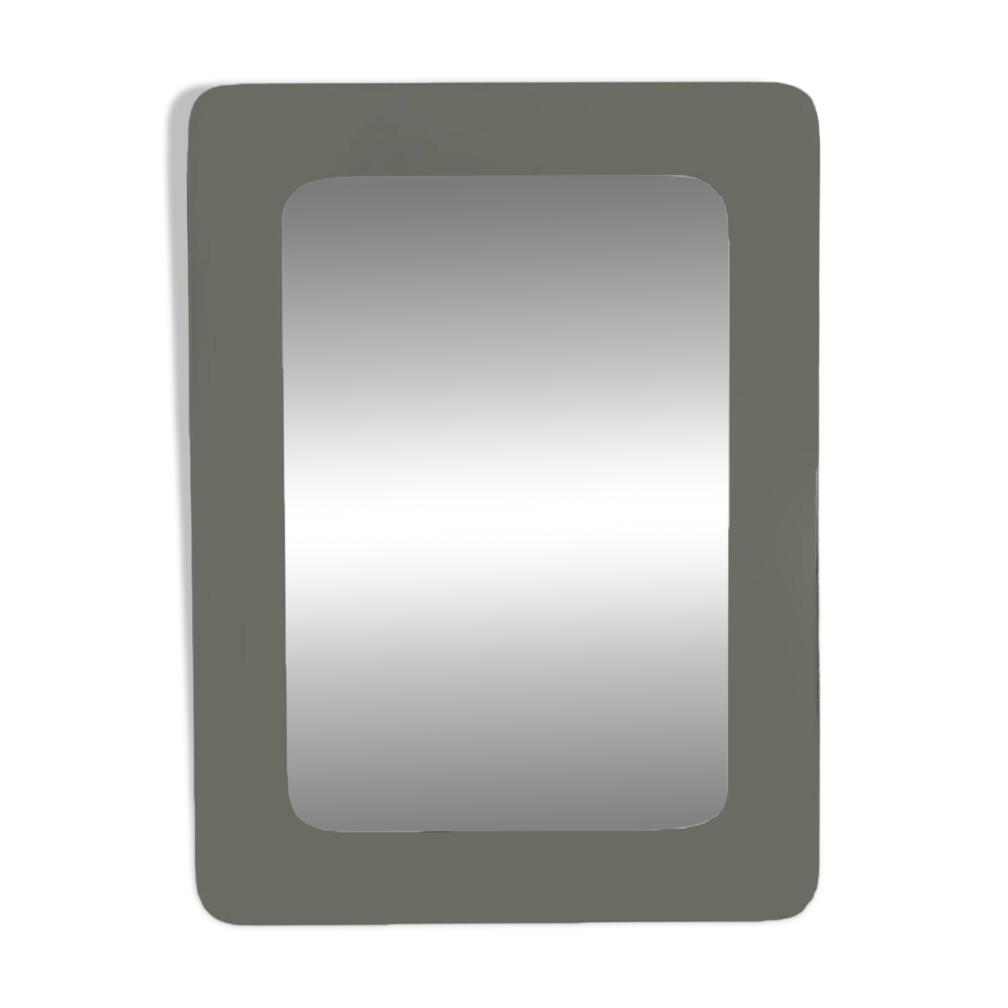 Vintage 1970s Wall Mirror in Smoked Glass, Italian Design