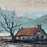 Table "Houses on the edge of the mountain" HST signed STERK