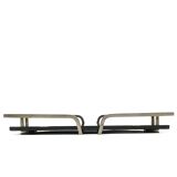 Hollywood regency black glass tray, France 1970s