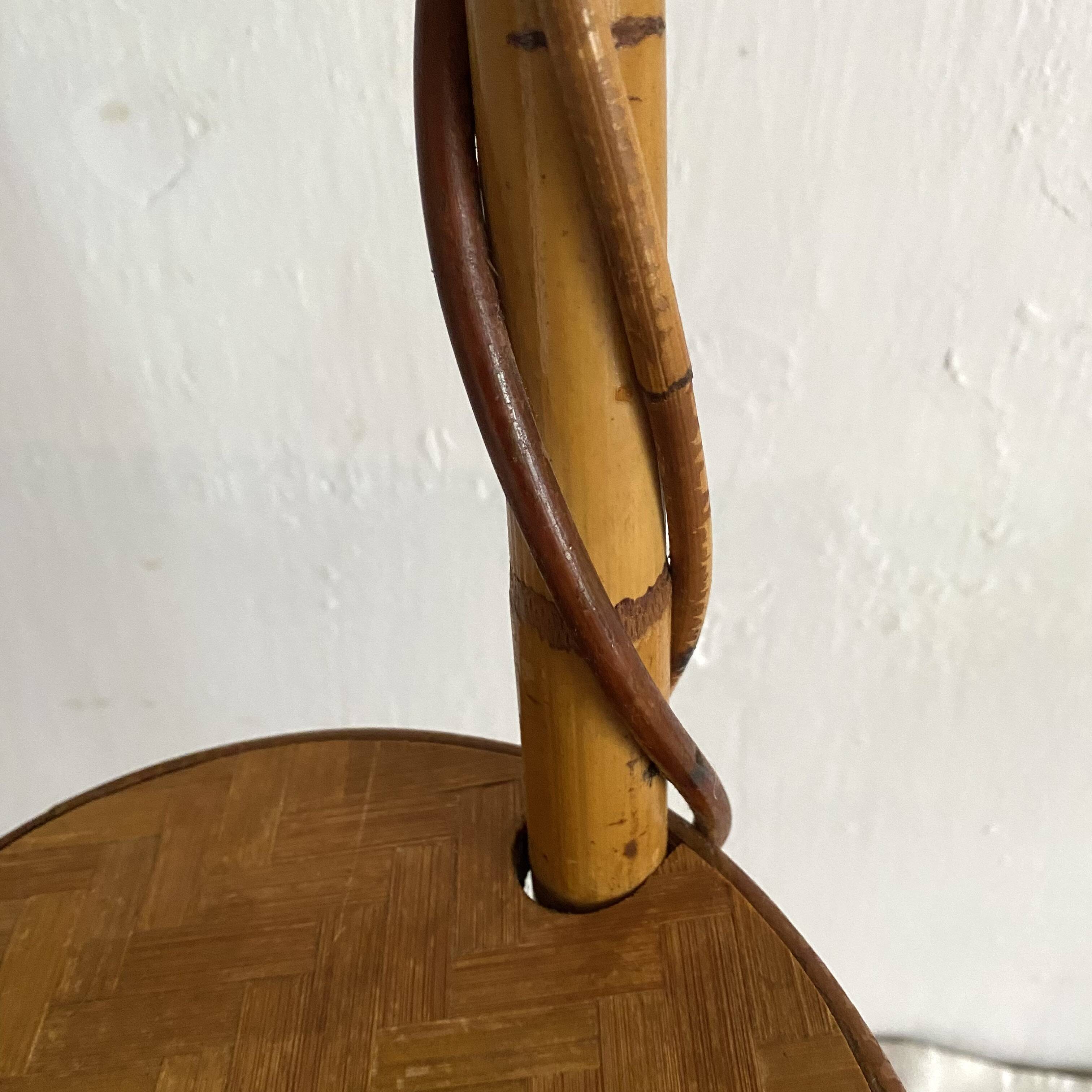 Vintage rattan plant holder