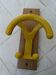 vintage yellow wall coat rack "Ghidini Italy"