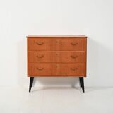 Commode scandinave en teck avec pieds noirs
