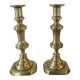 Pair of brass candlesticks from the 19th century.