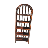Vintage rattan and bamboo shelf