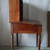 Walnut sloped sorting desk