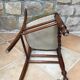 Chaise Louis Philippe en velours vert