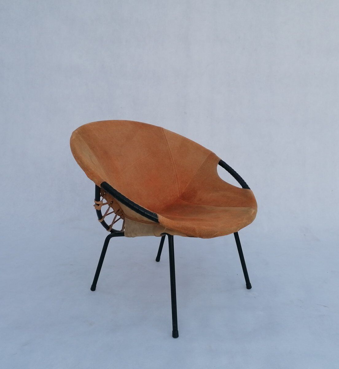 Mid-century circle balloon chair by Lusch Erzeugnis for Lusch & Co, 1960s