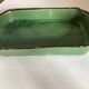 Glazed earthenware dish Aegitna Vallauris green centrepiece 1860