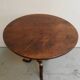 Table ronde inclinable antique en acajou