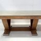 Table bureau Art Déco en chêne cérusé du XX siècle