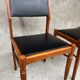 2 chaises vintage en bois et skaï