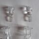 Set of two oil and vinegar glass cruets.
