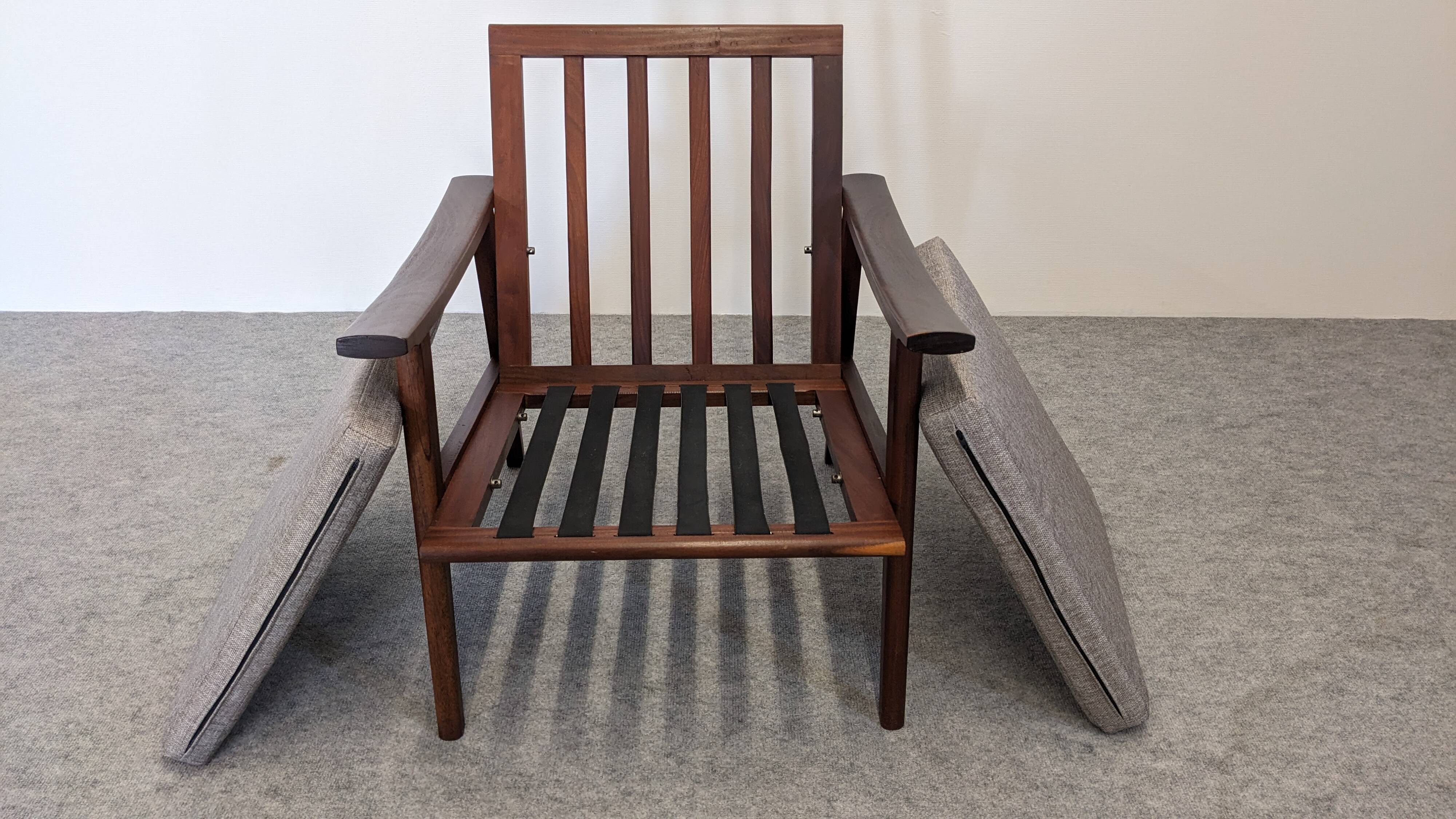 Scandinavian style armchair in teak, Eastern Europe around 1950.